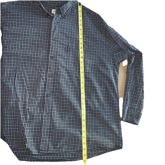 Woolrich Men's Cotton Long Sleeve Button Down Shirt Navy Plaid 2XL - Picture 6 of 6
